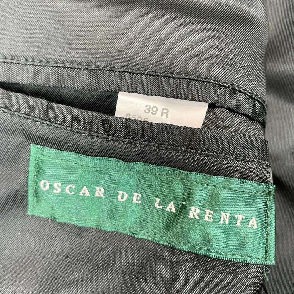 Oscar de la‎ Renta Men's Elegant Black Wool Blazer